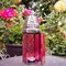 In the Breeze 9213 — Pink & Red Large Hex Tealight Lantern — Moroccan-Style Boho Chic Tealight Glass and Metal Tabletop Lantern